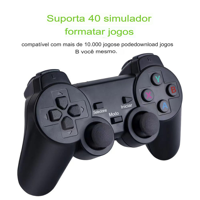 Video Game Stick Retrô Original 4K HD 10000 jogos (Últimas unidades)