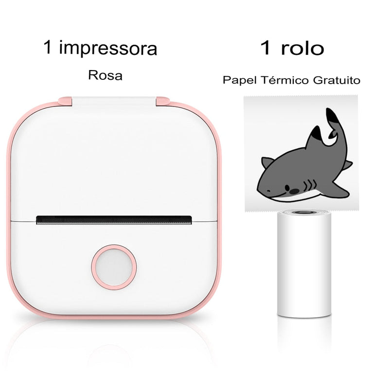 Impressora de bolso (Com Brinde de mais um rolo de papel adesivo )+ FRETE GRÁTIS + (ULTIMAS UNIDADES)