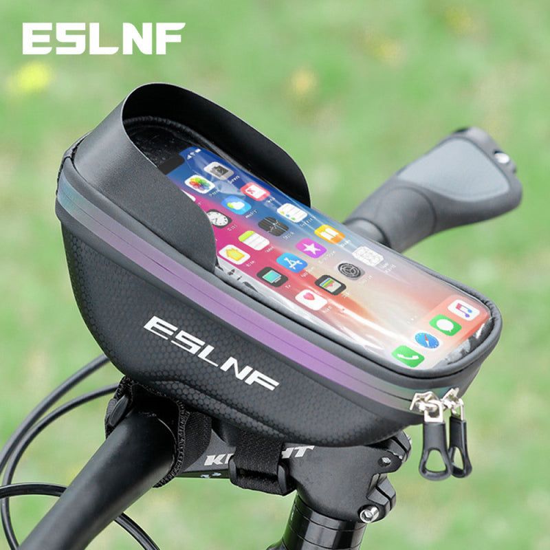 ESLNF-Waterproof Hard Shell Phone Bag, Cycling Bag, Handlebar Bag, Grande Capacidade, Touchscreen Compatível, Acessórios