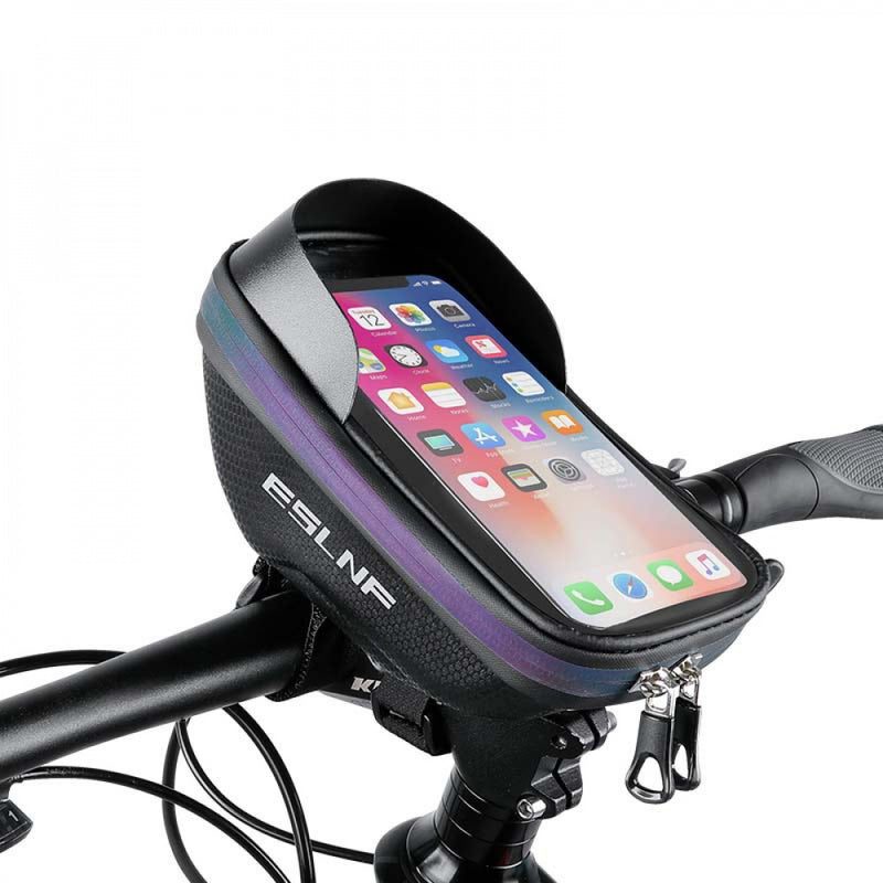 ESLNF-Waterproof Hard Shell Phone Bag, Cycling Bag, Handlebar Bag, Grande Capacidade, Touchscreen Compatível, Acessórios