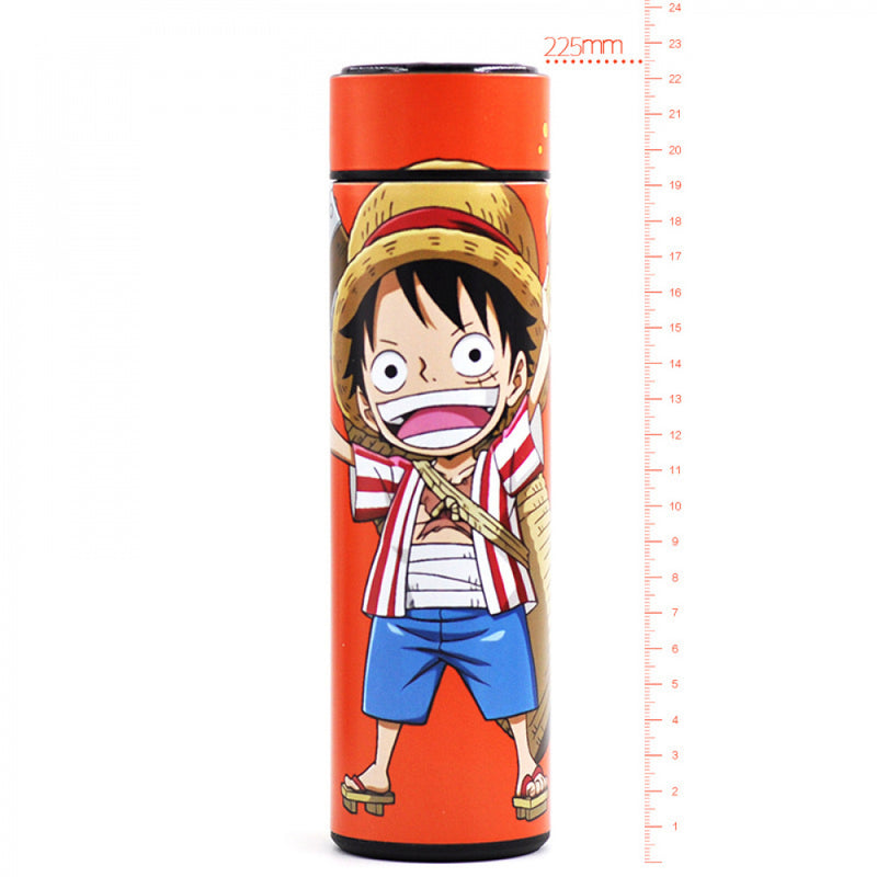 Garrafa Térmica One Piece Cosplay, Luffy Zoro Sanji 480ml