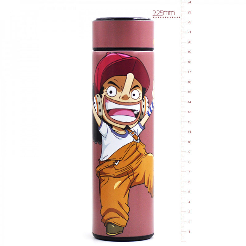 Garrafa Térmica One Piece Cosplay, Luffy Zoro Sanji 480ml