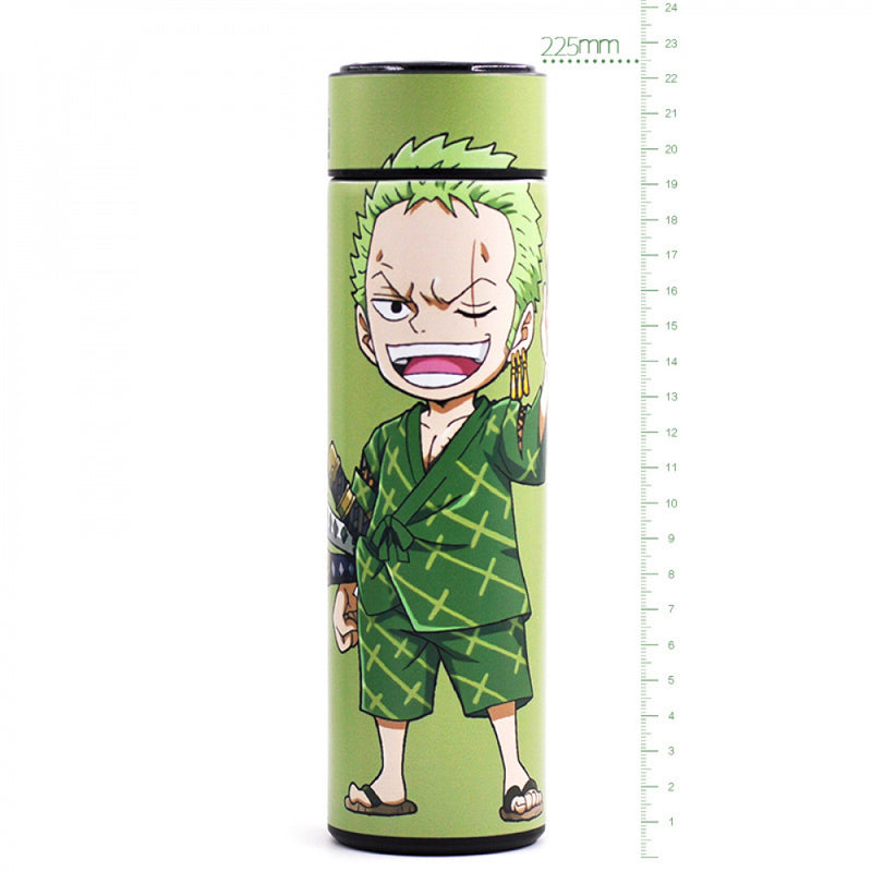 Garrafa Térmica One Piece Cosplay, Luffy Zoro Sanji 480ml