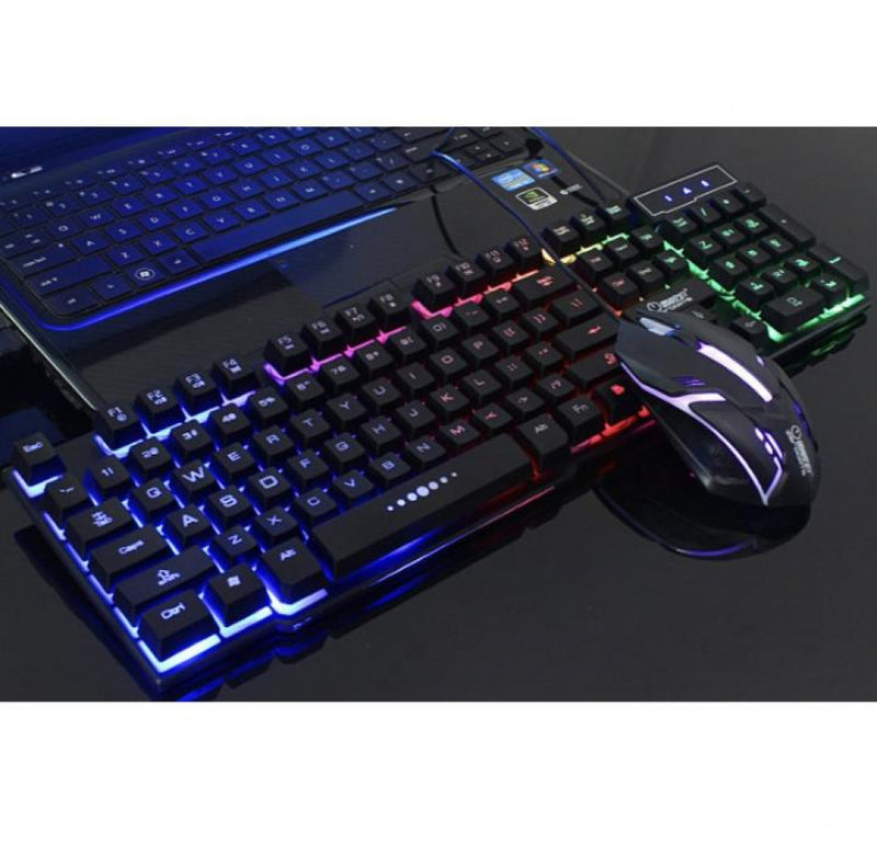 Kit Teclado Semi Mecânico + Mouse Gamer Rgb