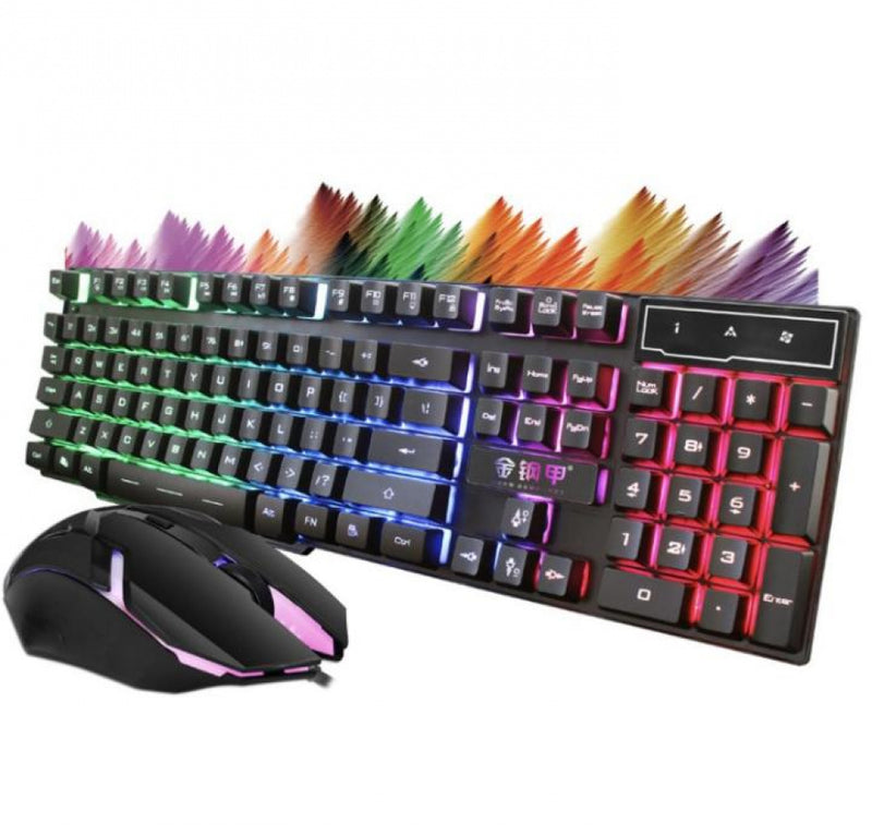 Kit Teclado Semi Mecânico + Mouse Gamer Rgb