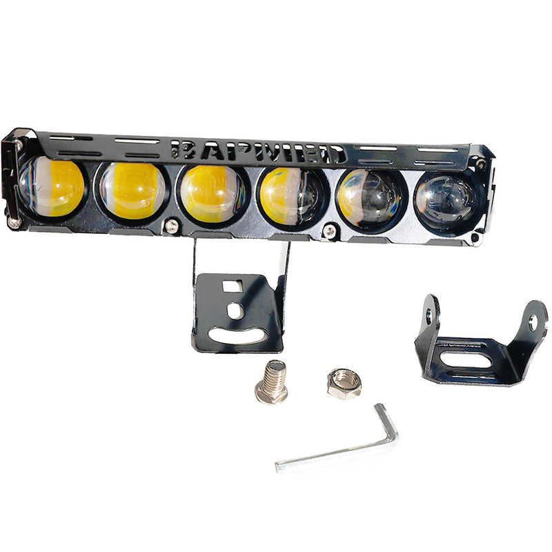 LED Spotlight, Dual Color, Lâmpadas de nevoeiro para carro, caminhões, motocicletas, luz de condução, 6 Lens, 12V, 24V