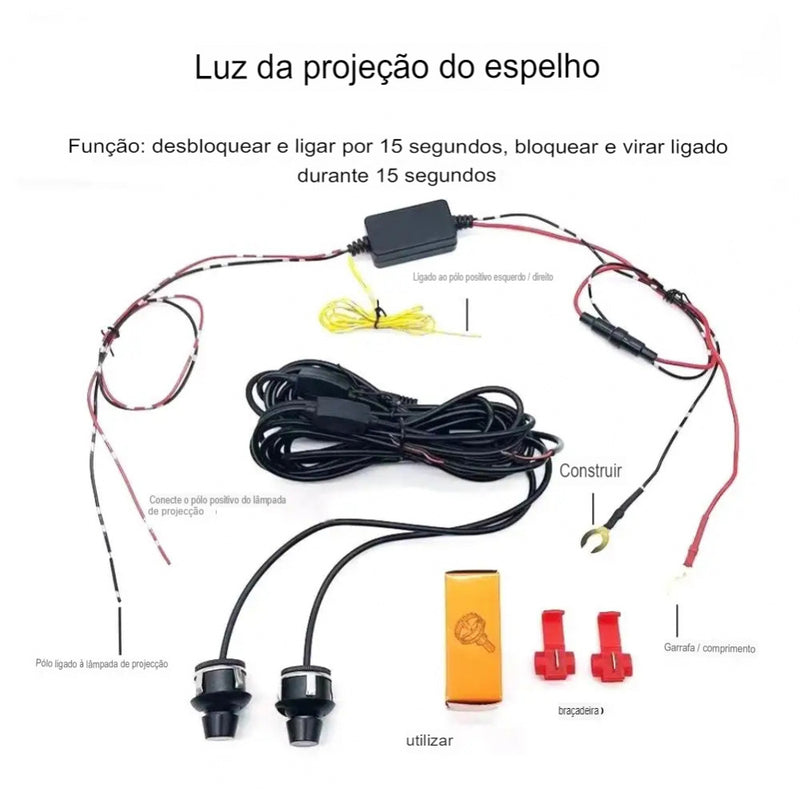 Led Universal Projetor de Iluminação de Asas de anjo para Carros