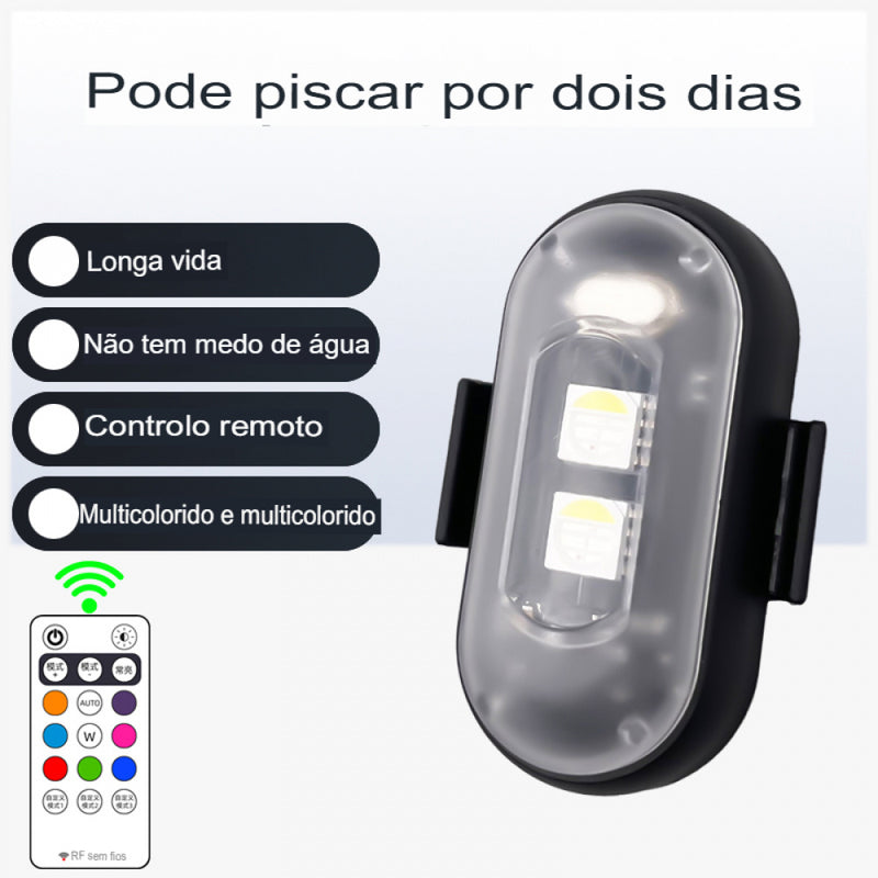 Luz estroboscópica LED sem fio para drone, controle remoto, luz de aviso anti-colisão, luz de sinal para motocicleta e c