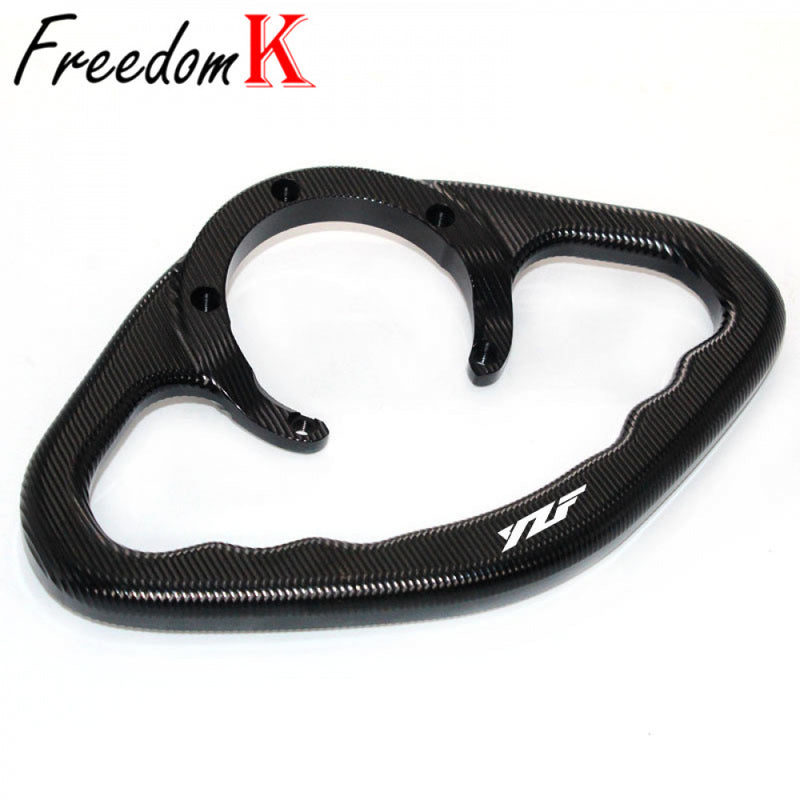 Motocicleta CNC Passageiro Hand Grip, Tanque Grab Bar Handles, Braço para YAMAHA YZF-R1 YZF-R3 YZF-R6 YZF-R25 YZF R1 R3