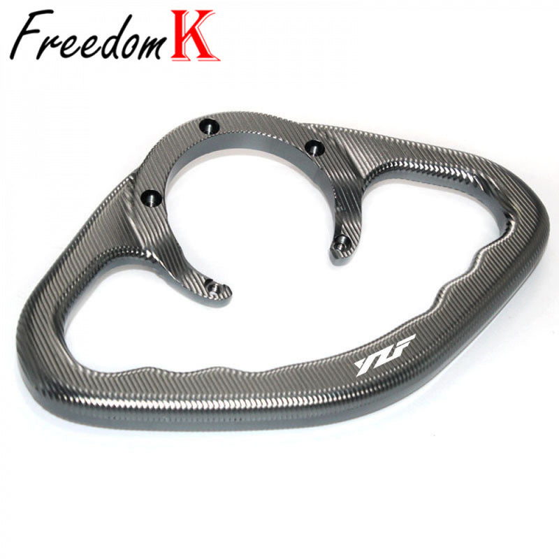 Motocicleta CNC Passageiro Hand Grip, Tanque Grab Bar Handles, Braço para YAMAHA YZF-R1 YZF-R3 YZF-R6 YZF-R25 YZF R1 R3