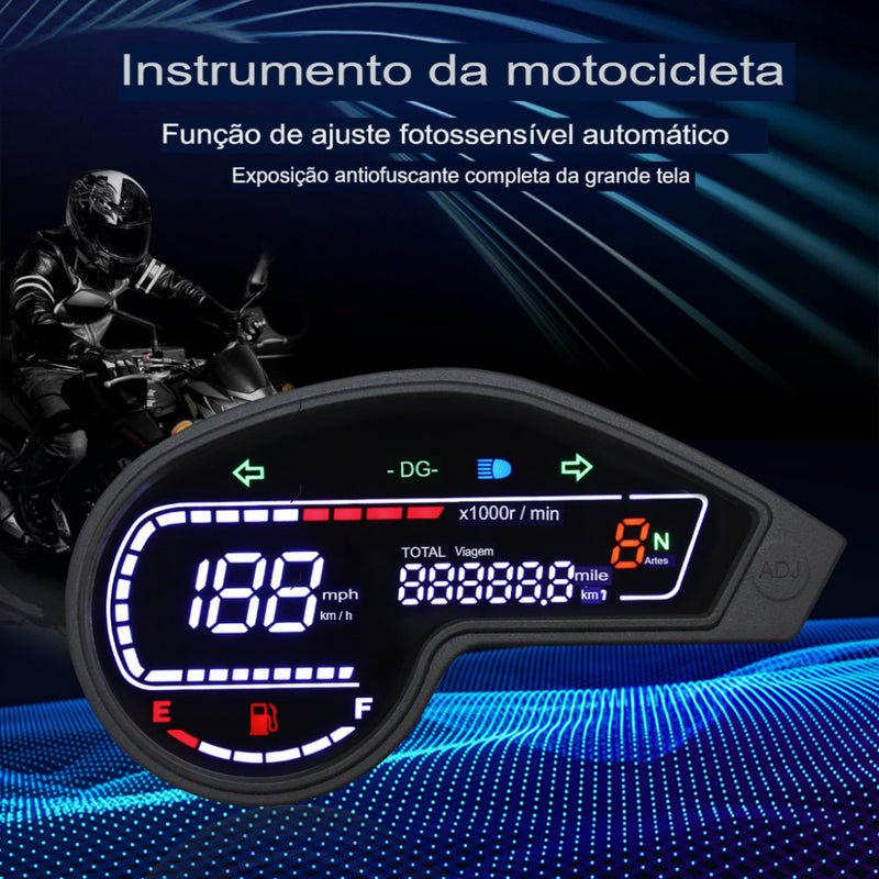 Motocicleta Painel Digital LED odômetro, velocímetro, tacômetro, XR150, GY200, Brasil Honda NXR150 NXR125 Bros 2003-2014