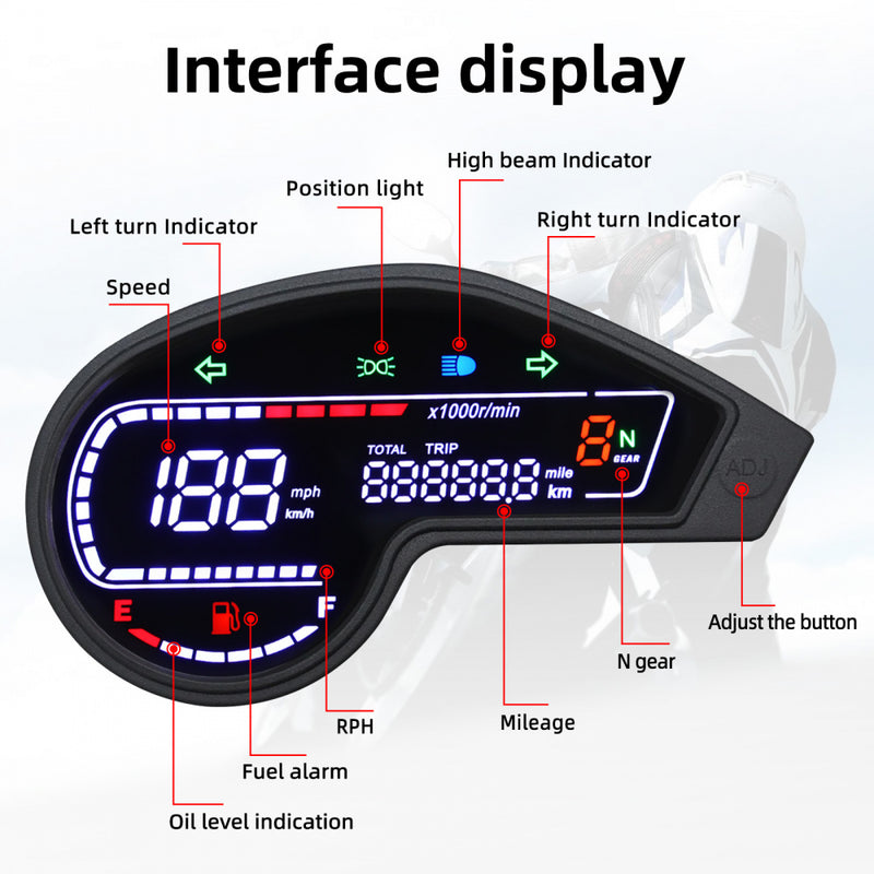 Motocicleta Painel Digital LED odômetro, velocímetro, tacômetro, XR150, GY200, Brasil Honda NXR150 NXR125 Bros 2003-2014