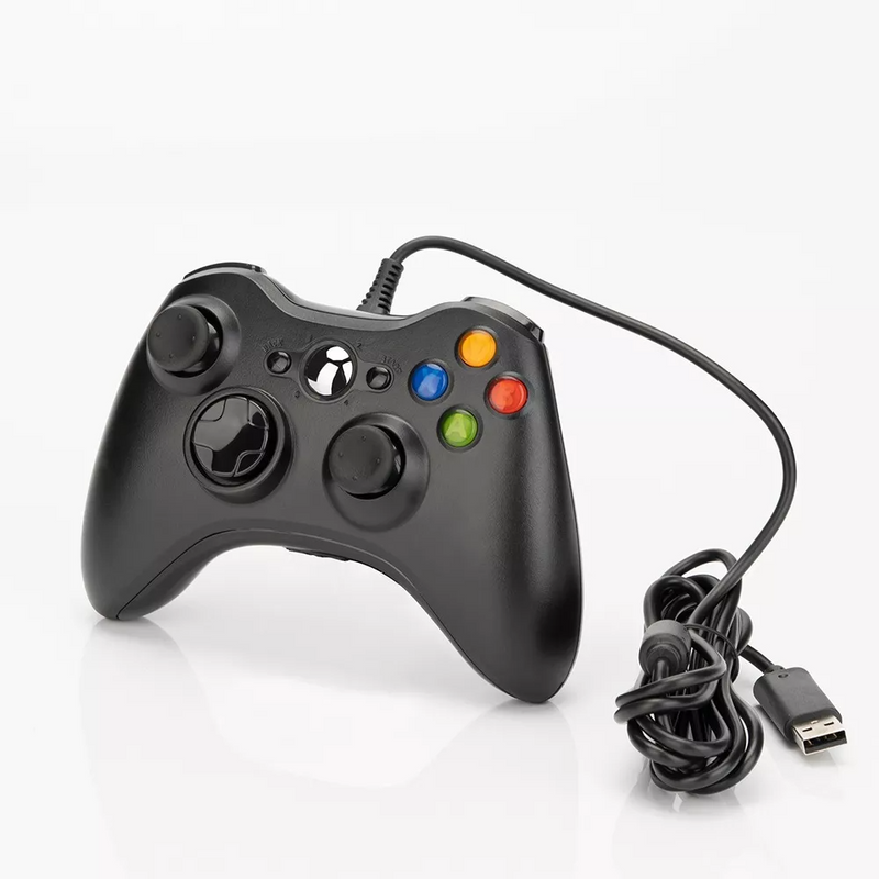 Controle De Xbox 360 Com Fio Para Video Game e PC/ Fat E Pc Joystick