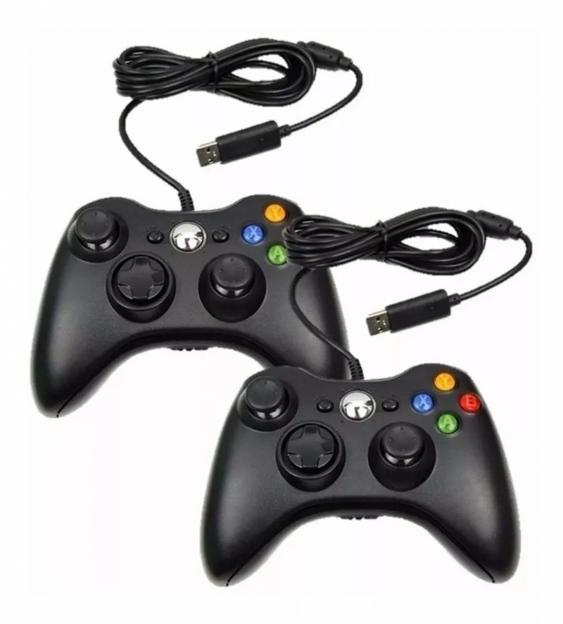 Controle De Xbox 360 Com Fio Para Video Game e PC/ Fat E Pc Joystick