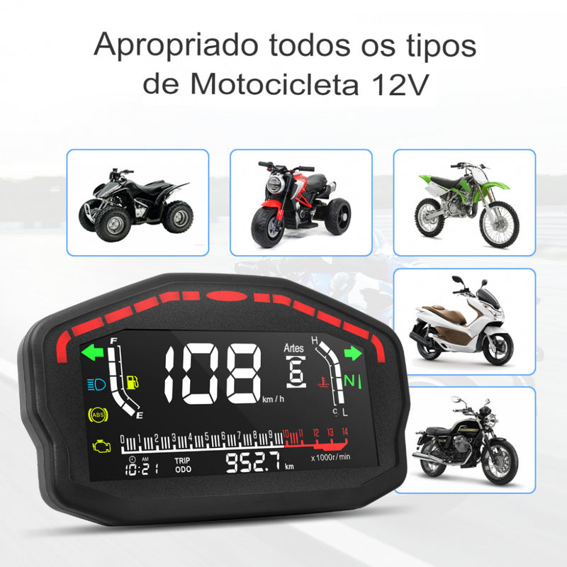 Painel universal digital Instrumento Carburador de Injeção Elétrica, Universal, RPM, GPS