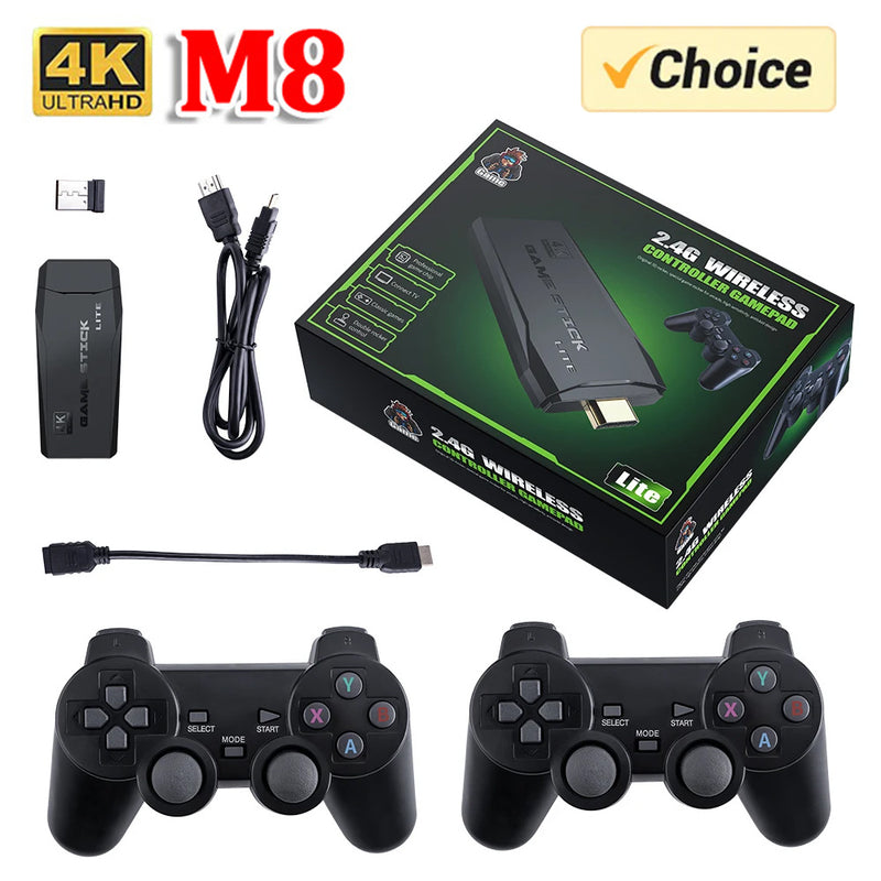 Super Game Stick Retrô - 10.000 Jogos 4K + 2 Controles